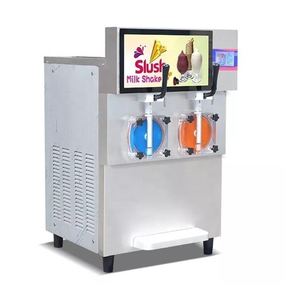 Double Tank Ice Slush Machine Đồ uống đông lạnh Sữa trái cây Cocktail