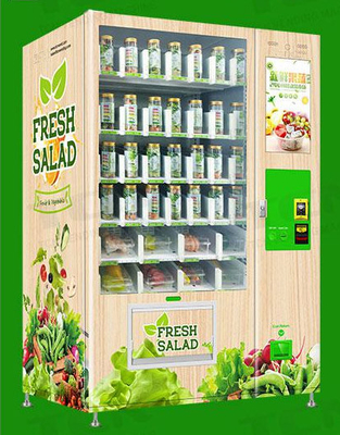 Máy bán hàng tự động trong thang máy bán salad và máy bán trái cây tự động